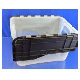Black Lidded Clear Storage Tote Box