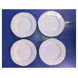 White Glass Salad Plates Lot