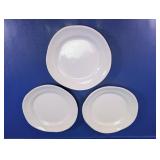 White Glass Dinner Plates