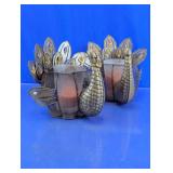 Turkey Candle Wire Basket Holder Pair