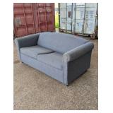 Versatile Blue Plaid Convertible Sofa Sleeper