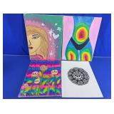 Hand-Painted Canvas Art Set