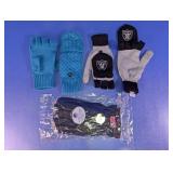 Assorted Winter Gloves & Raiders Gloves