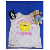 Toddler Shirt & Plush Toys Lot