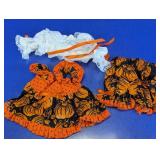 Halloween Pumpkin Doll Clothing Trio