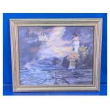 Framed Coastal Lighthouse Artwork Print