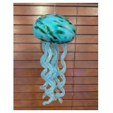 Handmade Swirl Glass Jellyfish Wind Chime