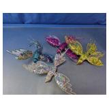 Sparkly Glitter Bird Ornaments