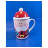 Santa Claus Holiday Christmas Mug With Lid