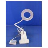 JUKSTG White LED Clip-On Ring Desk Lamp
