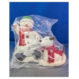 Christmas Holiday Snowman & Dog Musical Plush