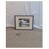 Vintage Framed Black & White Seascape