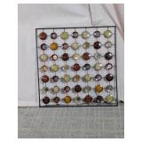 Mid-Century Metal Disc Wall Art Panel