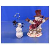 Snowman Card Holder & Figurine Set