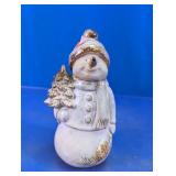 Snowman Gold Tone Accent Christmas Figurine