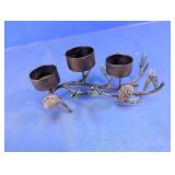 Pinecone Branch Tealight Candle Holder