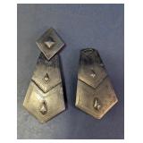 Decorative Metal Geometric Pendants Pair
