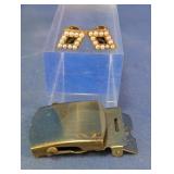 USMC Collar Insignia & Military Belt Buckle Set