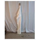 Rolled White Fabric on Cardboard Core