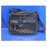 Black Plaid Crossbody Bag