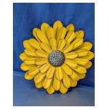 Yellow Metal Sunflower Wall Art