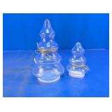 Perugina Glass Christmas Tree Containers
