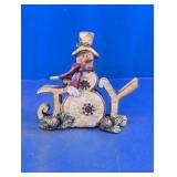 Joy Snowman Christmas Figurine