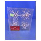 Beaded Snowflake Napkin Rings Set