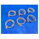 Coiled Metal Napkin Rings Set