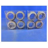 Beaded Silver Tone Napkin Ring Set