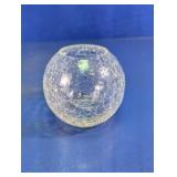 Clear Crackle Glass Bowl