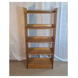 Solid Wood 5-Tier Bookshelf