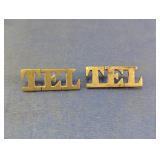 Military Shoulder Title Badge Pair