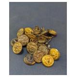 Military Uniform Buttons Assortment