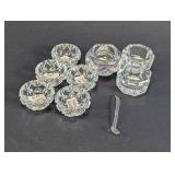Clear Glass Salt Cellar & Spoon Assortment