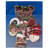 Rustic Buffalo Plaid Christmas Ornament Lot