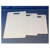 Plastic Cutting Boards w/ Handles Trio