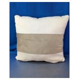 White & Gray Accent Throw Pillow