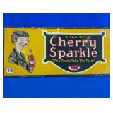 Exquisite Cherry Sparkle Tin Advertising Sign