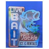 Live Bait Tackle Fishing Wall Sign