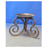Scrollwork Metal Pillar Candle Holder
