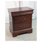 Two-Drawer Wood Nightstand