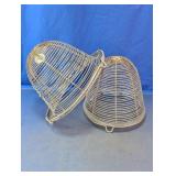 Vintage Wire Egg Baskets Duo