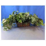 Artificial Ivy Plant in Woven Basket
