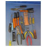 Assorted Pliers, Screwdrivers & Hand Tools