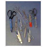 Assorted Metal Sewing & Craft Scissors