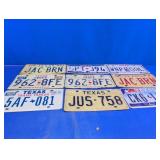 Vintage Texas License Plates Lot
