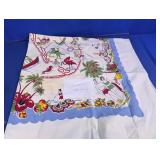Vintage Florida Map Beach Tablecloth