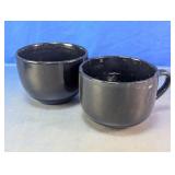 Black Coffee Mug Pair
