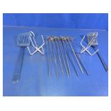 Stainless Steel BBQ Rotisserie Accessories Set